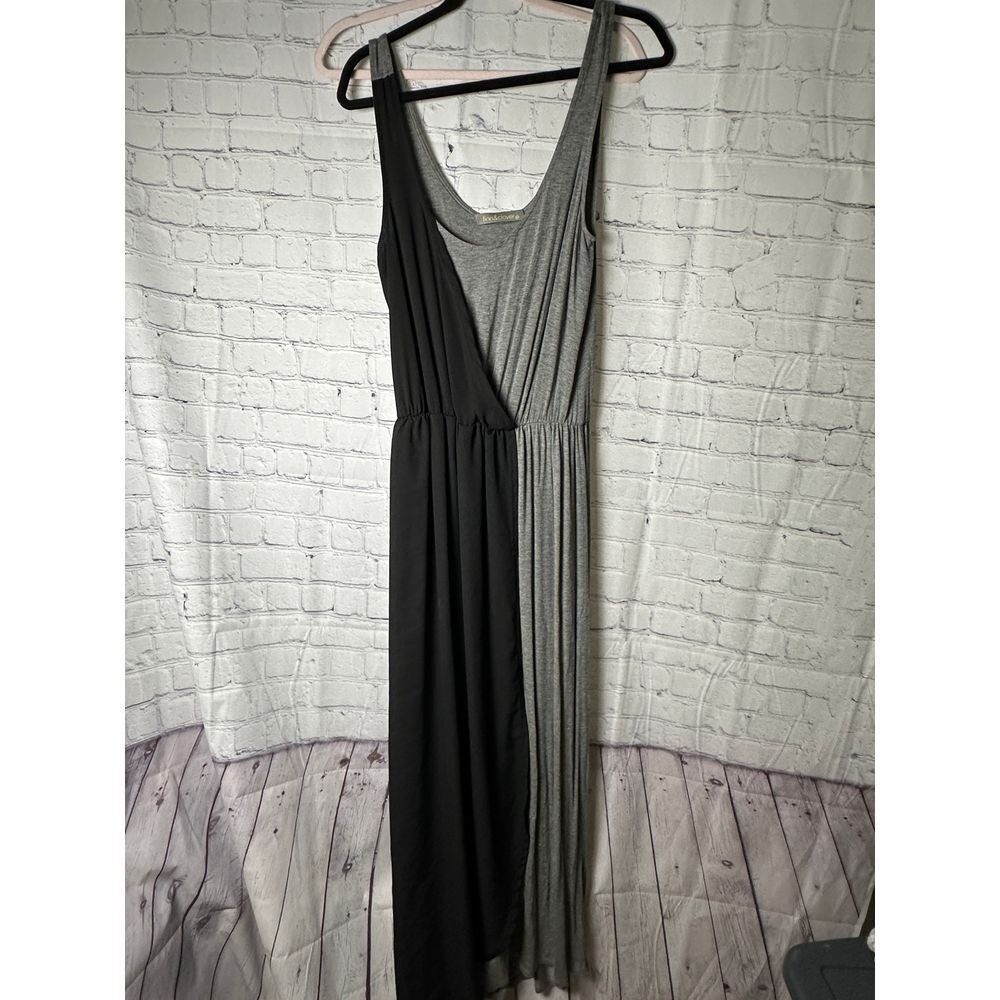 Finn & Clover Elegant Two-Tone Maxi Dress Sleeveless Evening Gown Formal Wear